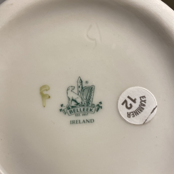 Belleek Ireland Shamrock Jack 0 Lantern Votive Candle Holder - Picture 6 of 8